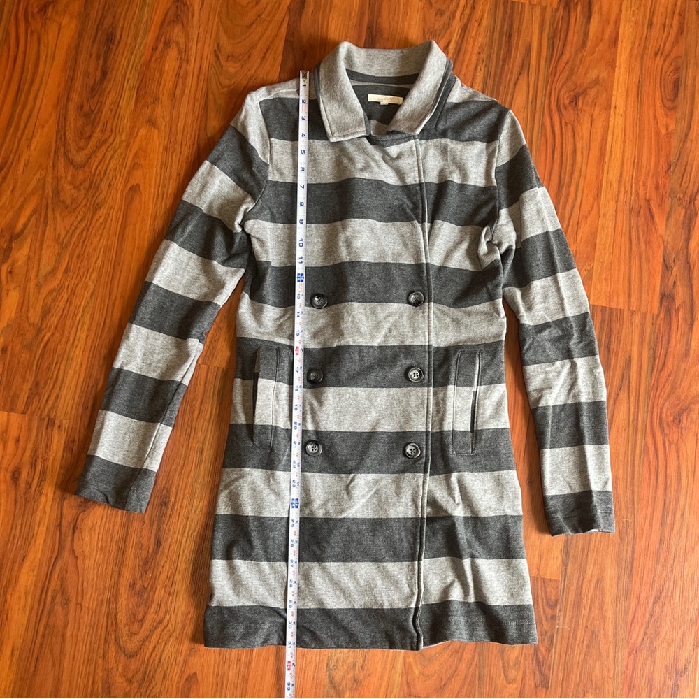 NWOT Striped Gray Women's Peacoat